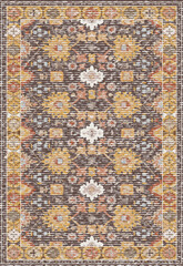 Kilim and Navajo Vector Carpet modern Pattern with trending colors in high resolution
