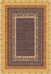 Obraz premium Kilim and Navajo Vector Carpet modern Pattern with trending colors in high resolution 