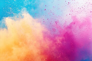 Fototapeta premium Vibrant Holi Colors in a Joyful Celebration Scene