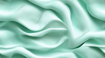 Obraz premium Textured Jacquard Fabric Background in Soft Mint Green