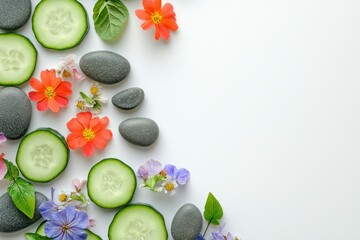 Serene Organic Spa Arrangement with Fresh Elements