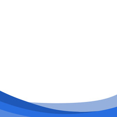 business curve footer blue