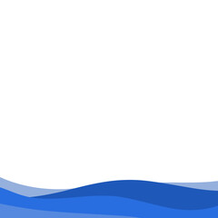 business curve footer blue