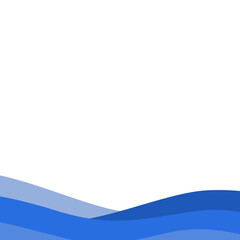 business curve footer blue