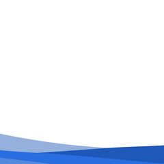 business curve footer blue