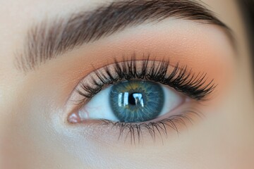 Obraz premium Explore the Captivating Details of Beautiful Blue Eyes