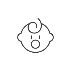 Obraz premium Baby boy icon Vector logo set flat