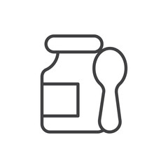 Baby food icon Vector logo set flat