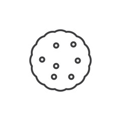 Biscuit icon Vector logo set flat
