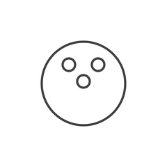 Bowling ball icon Vector logo set flat