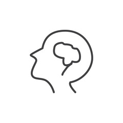 Brain icon Vector logo set flat