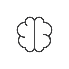Brain icon Vector logo set flat