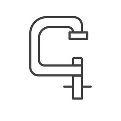 Clamp icon Vector logo set flat