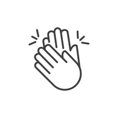 Clapping icon Vector logo set flat