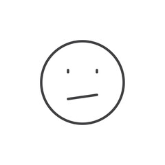 Confused face icon Vector logo set flat