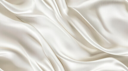 Obraz premium Elegant Ivory Linen Fabric Texture on a Plain White Background