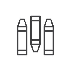 Crayons icon Vector logo set flat