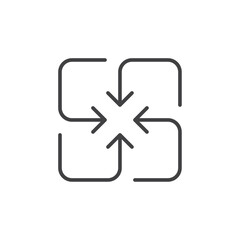 Obraz premium Cycle movement icon Vector logo set flat