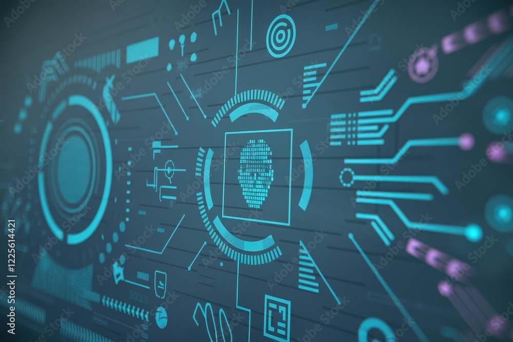 Poster digital interface: biometric security system