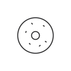 Donut icon Vector logo set flat