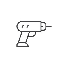 Drill machine icon Vector logo set flat