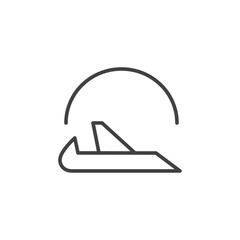 Flight airflow icon Vector logo set flat