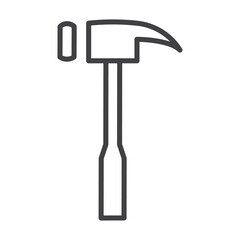 Hammer icon Vector logo set flat