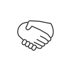 Handshake icon Vector logo set flat
