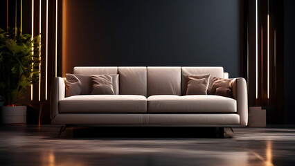 modern living room with sofa