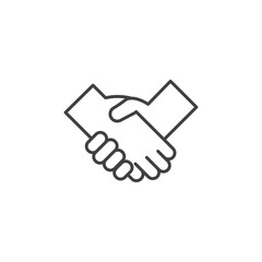 Handshake icon Vector logo set flat