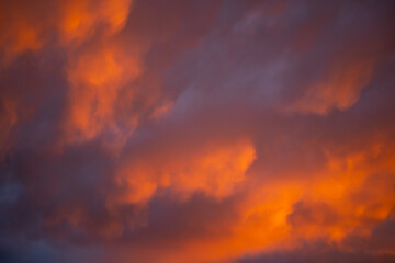 Sunset like a fire in the sky. Amazing sky background. 