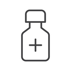 Medicine bottle icon Vector logo set flat