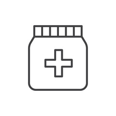 Medicine bottle icon Vector logo set flat