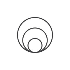 Multi circular icon Vector logo set flat