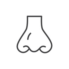 Nose icon Vector logo set flat