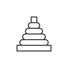 Pyramid rings icon Vector logo set flat