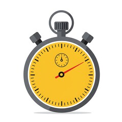 stopwatch illustration isolated on transparent, cut out	
