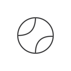 Tennis ball icon Vector logo set flat