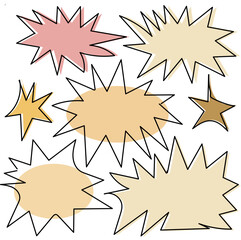 speech bubbles, bubble chat frame bum, bamb  balloon shape