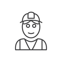 Worker icon Vector logo set flat