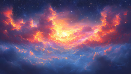 Fototapeta premium Discover the mythical kingdom of Shambhala, hidden among towering mountains