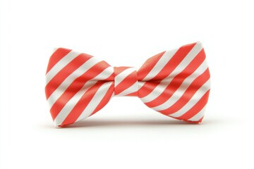 Bright Red and White Striped Bow Tie Display