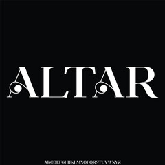 luxury and elegant alphabet font vector