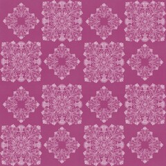 Geometric embroidery effect print design in repeat pattern 