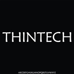 display and unique alphabet vector type set