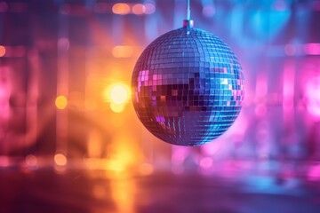 Reflective Disco Ball With Warm Glow