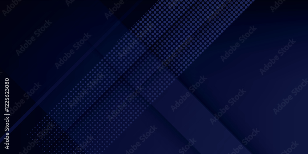 Poster blue background. dark blue abstract background geometry shine and layer element vector for presentat