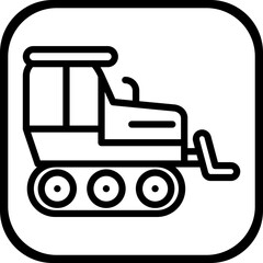 Bulldozer vector icon style