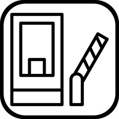 Toll booth vector icon style
