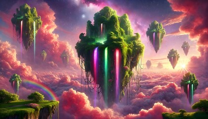 Surreal Floating Islands